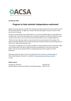 Program to help maintain independence welcomed