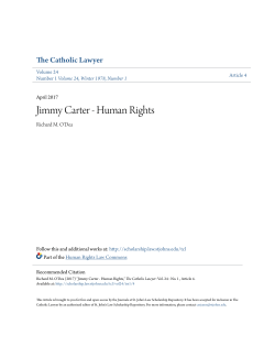 Jimmy Carter - Human Rights - St. John`s Law Scholarship Repository