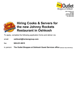 Application for the new Johnny Rockets Restaurant!