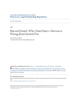 Why United States v. Morrison is Wrong about Section Five