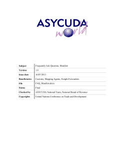 Frequently Ask Question(FAQ) for Manifest