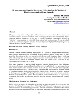 African- American Feminist Discourses: Understanding the