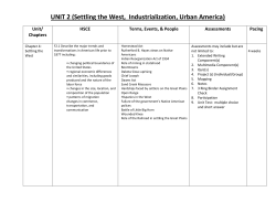 UNIT 2 (Settling the West, Industrialization, Urban America)