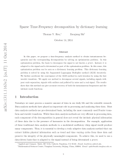 Sparse time-frequency decomposition based on dictionary adaptation