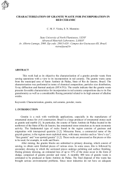 characterization of granite waste for red