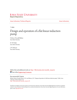 Design and operation of a flat linear induction pump