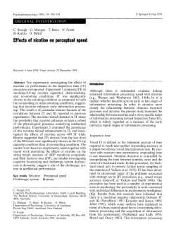 Effects of nicotine on perceptual speed