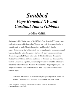 Snubbed - Catholic Peace Fellowship