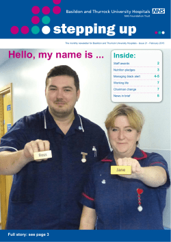 Stepping up - February 2015 - Basildon and Thurrock University