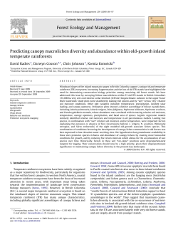 Forest Ecology And Management