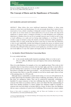 The Concept of Harm and the Significance of Normality