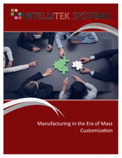 Manufacturing in the Era of Mass Customization