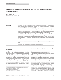 Dutasteride improves male pattern hair loss in a randomized study