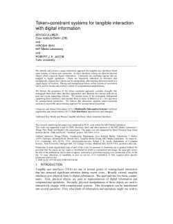 Token+constraint systems for tangible interaction with digital