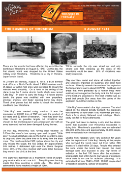 The Bombing of Hiroshima