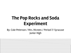 The Pop Rocks and Soda Experiment