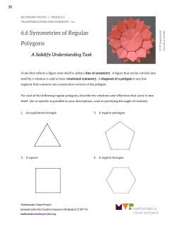 6.6 Symmetries of Regular Polygons