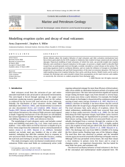 Modelling eruption cycles and decay of mud volcanoes