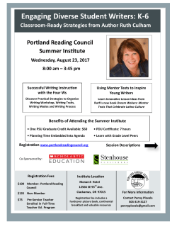 Summer Institute with Ruth Culham.Final