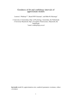 Goodness-of-fit and confidence intervals of approximate models