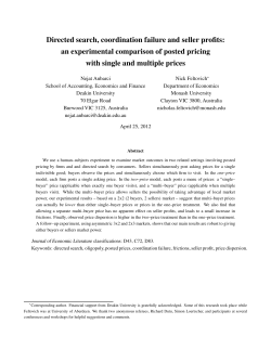 Directed search, coordination failure and seller profits: an