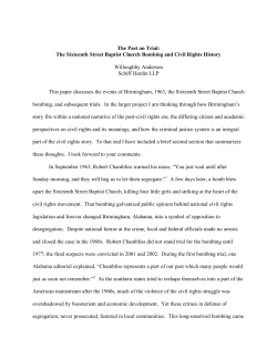 The Sixteenth Street Baptist Church Bombing and Civil Rights