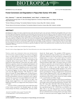 Forest Conversion and Degradation in Papua