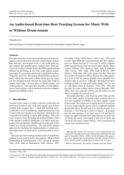 An Audio-based Real-time Beat Tracking System for Music With or