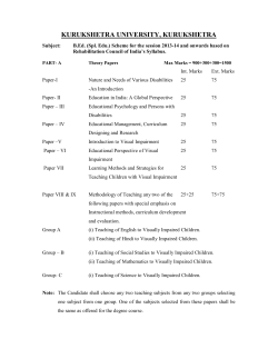 Revised Syllabus of B.Ed. (Spl.Edu) w.e.f the session 2013-14