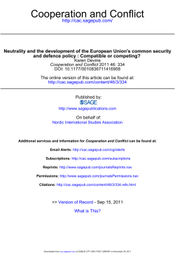 Cooperation and Conflict - Houses of the Oireachtas