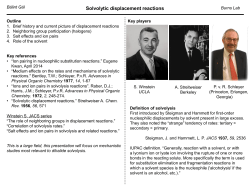 B&aacute;lint G&aacute;l &ndash; Solvolytic Displacement Reactions