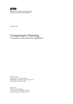 Compressive Sensing: A Summary of Reconstruction Algorithms