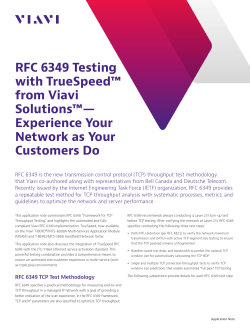RFC 6349 Testing with TrueSpeed&trade; from Viavi Solutions