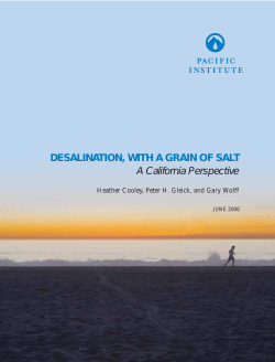 Desalination, With a Grain of Salt