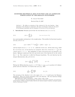 EXTENDED RECIPROCAL ZETA FUNCTION AND AN ALTERNATE