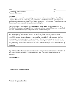 preamble work packet - Westmoreland Central School