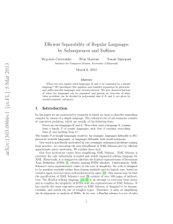 Efficient Separability of Regular Languages by Subsequences and