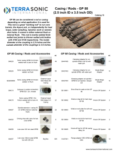 Casing / Rods - GP 88 (2.5 inch ID x 3.5 inch OD)