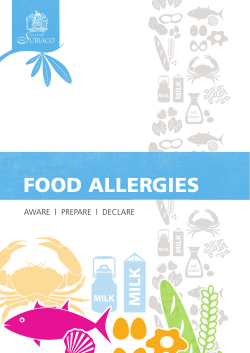 food allergies - City of Subiaco