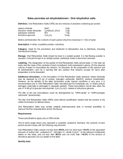 Sales perorales ad rehydratationem