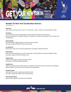 Notable TCS New York City Marathon Runners