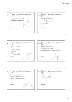 (Microsoft PowerPoint - Chapter 11 \(Trigonometric Applications