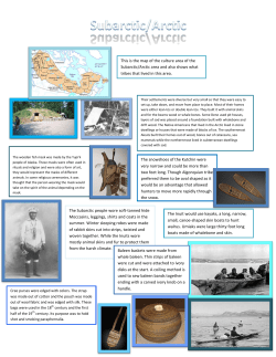 This is the map of the culture area of the Subarctic/Arctic area and