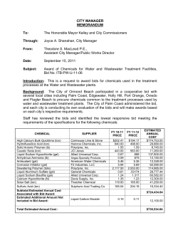 CITY MANAGER MEMORANDUM To