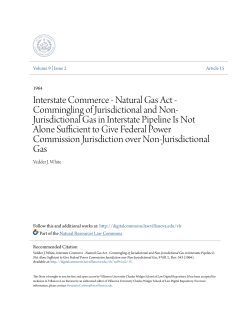 Interstate Commerce - Natural Gas Act