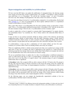 Hyperconjugation and stability in cyclohexadiene