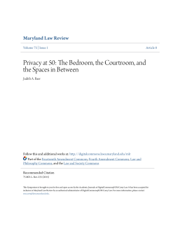 Privacy at 50: The Bedroom, the Courtroom, and the Spaces in