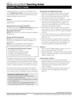 Syllable Photo Cards