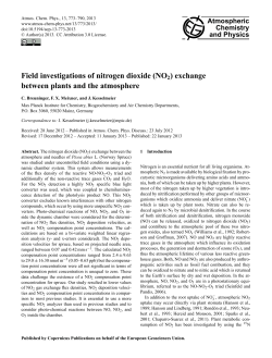 Field investigations of nitrogen dioxide (NO2) exchange between