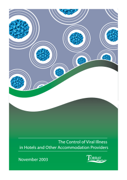 The control of viral illness in hotels and other